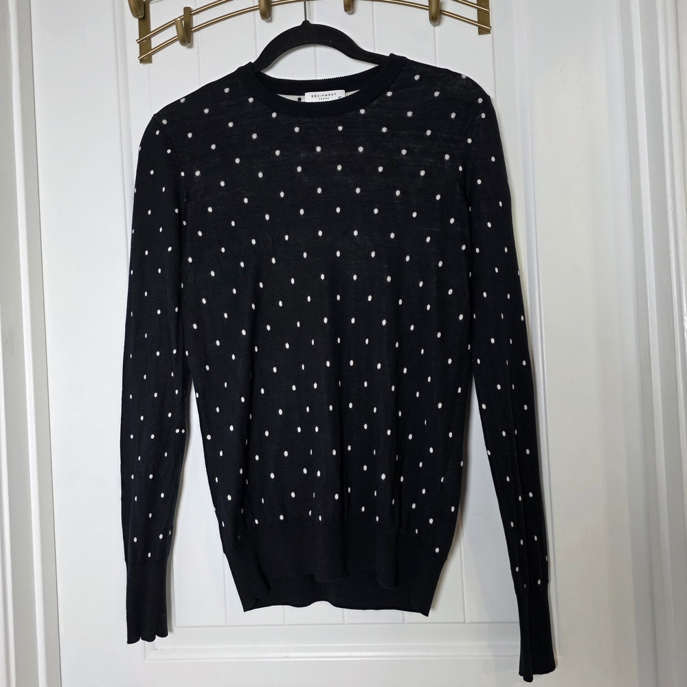 Equipment Black and‎ White Knit Top